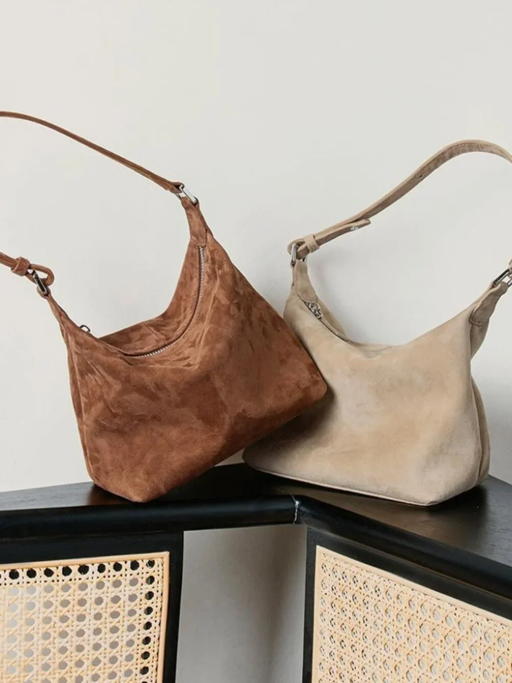 Premium Suede Leather Crossbody Purses for Women Small Shoulder Bag with Adjusta - Picture 2 of 6